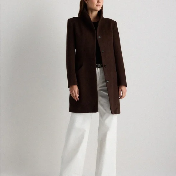 Quince Dark Brown Women's Trench Coat - Picture 4 of 9